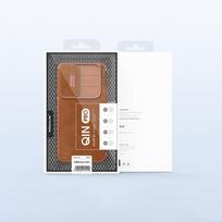 s22 plus telefonas - Nillkin "Qin Book PRO Case Galaxy S22 Plus" Brown - 18 nuotrauka