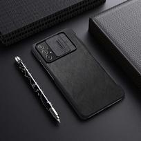 odinis telefono deklas - Nillkin "Qin Leather Pro Case Galaxy A73" Black - 4 nuotrauka