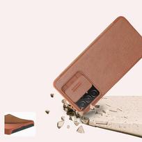 odinis telefono deklas - Nillkin "Qin Leather Pro Case Galaxy A73" Black - 6 nuotrauka