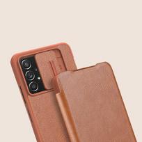 odinis telefono deklas - Nillkin "Qin Leather Pro Case Galaxy A73" Black - 7 nuotrauka