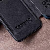 odinis telefono deklas - Nillkin "Qin Leather Pro Case Galaxy A73" Black - 8 nuotrauka