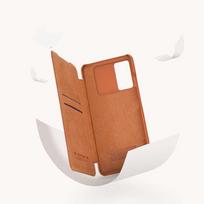 odinis telefono deklas - Nillkin "Qin Leather Pro Case Galaxy A73" Black - 10 nuotrauka