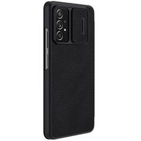odinis telefono deklas - Nillkin "Qin Leather Pro Case Galaxy A73" Black - 13 nuotrauka