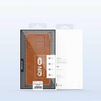 odinis telefono deklas - Nillkin "Qin Leather Pro Case Galaxy A73" Black - 14 nuotrauka