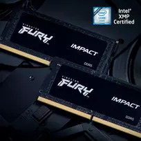 ddr5 32gb 2x16gb 6000mhz - Kingston Fury Impact Black SO-DIMM 32GB (2x16GB) DDR5 6000MHz CL38 Dual-Kit - 6 nuotrauka
