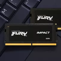 ddr5 32gb 2x16gb 6000mhz - Kingston Fury Impact Black SO-DIMM 32GB (2x16GB) DDR5 6000MHz CL38 Dual-Kit - 7 nuotrauka