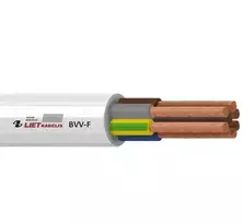 elektros kabeliai 2.5 - Kabelis Lietkabelis BVV-P, 2 x 2,5 mm², 50 m (Balta - White) - 2 nuotrauka