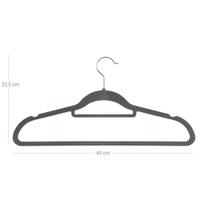 manekenai - Songmics Drabužių pakaba Velvet 50 vnt., pilka (Grey) - 3 nuotrauka