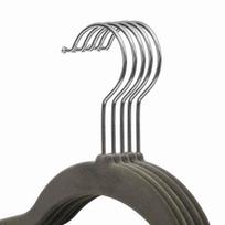manekenai - Songmics Drabužių pakaba Velvet 50 vnt., pilka (Grey) - 4 nuotrauka