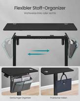 songmics reguliuojamo aukscio elektrinis stalas - SONGMICS Reguliuojamo aukščio elektrinis stalas 60x120 Juodas (Black) - 4 nuotrauka