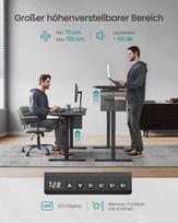 songmics reguliuojamo aukscio elektrinis stalas - SONGMICS Reguliuojamo aukščio elektrinis stalas 60x120 Juodas (Black) - 5 nuotrauka