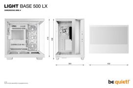 micro atx korpusas - be quiet! Light Base 500 LX Baltas (White) - 7 nuotrauka