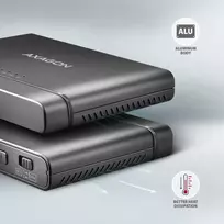sata 3 kabelis - Axagon ADSA-CC USB-C 10Gbps M.2 NVMe + SATA SSD/HDD adapteris Juodas (Black) - 5 nuotrauka