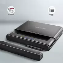 sata 3 kabelis - Axagon ADSA-CC USB-C 10Gbps M.2 NVMe + SATA SSD/HDD adapteris Juodas (Black) - 8 nuotrauka