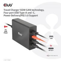 travel charger usb - MOBILE TRAVEL CHARGER USB-C/132W GAN CAC-1906 CLUB3D - 11 nuotrauka