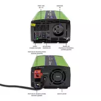itampos keitiklis inverteris 12v 230v - Qoltec 51940 Qoltec Monolith - 5 nuotrauka