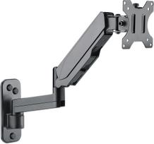 monitor arm - MANHATTAN Universal Gas Spring Monitor Wall Mount Single Gas-Spring Jointed Arm Supports One 17-32i - 3 nuotrauka