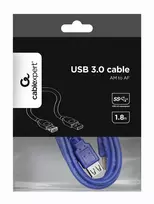 usb 3.0 to usb 3.0 cable - Gembird Cable USB to USB Blue 1.8m - 2 nuotrauka