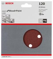 bosch pex - Šlifavimo lapas Bosch C430, 120, 15 cm x 15 cm, 5 vnt. - 4 nuotrauka