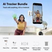 gimbalas telefonui - Insta360 Gimbal Flow 2 Pro AI Tracker Trucker White (Balta) - 6 nuotrauka
