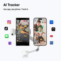 gimbalas telefonui - Insta360 Gimbal Flow 2 Pro AI Tracker Trucker White (Balta) - 7 nuotrauka