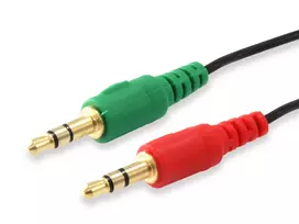 audio 3.5 mm cable - Equip Audio Split Cable 3.5 mm Female (moteriška), 2 x 3.5 mm Male (vyriška), 0.13 m, juoda - 2 nuotrauka
