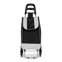 vezimelis su ratukais - ModernHome Pirkinių vežimėlis 25L Juodas (Black) - 3 nuotrauka
