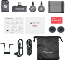wireless lavalier microphone - Hollyland Lark M2S Ultimate Combo Belaidis Mikrofonas (Space Gray) - 8 nuotrauka