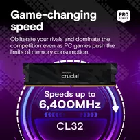 ddr5 6400 - Atmintis CRUCIAL Pro OC, DDR5, 16 GB, 6400 MHz, CL32 (CP16G64C32U5B) - 3 nuotrauka