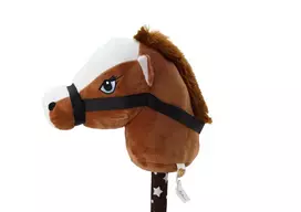 pliusinis arkliukas - Lean Toys Hobby Horse, tamsiai rudas (Dark Brown), 70 cm - 2 nuotrauka