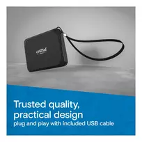 usb 3.0 ssd - Crucial X9 4TB SSD Juodas (Black) - 2 nuotrauka
