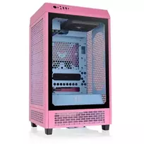 tempered glass pc case - Thermaltake The Tower 200 Rožinė (Pink) - 5 nuotrauka