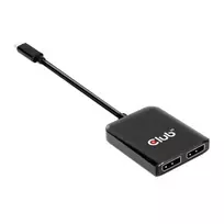 usb c hub 4k 60hz - Splitter Club 3D CSV-1555 USB C TIPO 3.2 GEN 1 MULTISTREAM TRANSPORT STAMBURAS Į DP DUAL MONITORIUS 4K60HZ - 3 nuotrauka