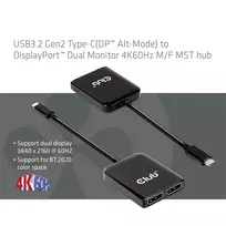 usb c hub 4k 60hz - Splitter Club 3D CSV-1555 USB C TIPO 3.2 GEN 1 MULTISTREAM TRANSPORT STAMBURAS Į DP DUAL MONITORIUS 4K60HZ - 8 nuotrauka