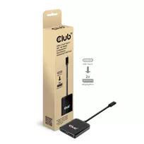 usb c hub 4k 60hz - Splitter Club 3D CSV-1555 USB C TIPO 3.2 GEN 1 MULTISTREAM TRANSPORT STAMBURAS Į DP DUAL MONITORIUS 4K60HZ - 9 nuotrauka