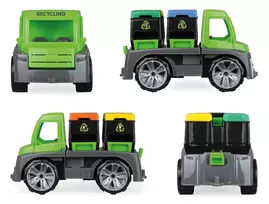 zaislinis automobilio modelis - Lena Truxx Recycling Truck Open Box 04453, žalia - 4 nuotrauka