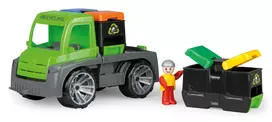 zaislinis automobilio modelis - Lena Truxx Recycling Truck Open Box 04453, žalia - 5 nuotrauka