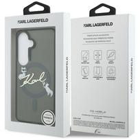 magsafe deklas samsung s24 - Karl Lagerfeld IML Choupette Karl Script Logo magnetinis dėklas, skirtas iPhone Samsung Galaxy S26, juodas - 2 nuotrauka