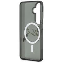 magsafe deklas samsung s24 - Karl Lagerfeld IML Choupette Karl Script Logo magnetinis dėklas, skirtas iPhone Samsung Galaxy S26, juodas - 3 nuotrauka