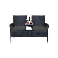 foteliai lauko baldai - Lauko baldų komplektas Songmics, juodas (Black), 65x131x84 cm - 2 nuotrauka