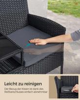 foteliai lauko baldai - Lauko baldų komplektas Songmics, juodas (Black), 65x131x84 cm - 5 nuotrauka
