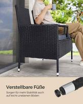 foteliai lauko baldai - Lauko baldų komplektas Songmics, juodas (Black), 65x131x84 cm - 6 nuotrauka