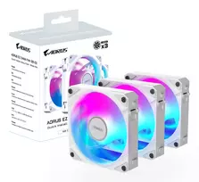 120mm fan - Gigabyte AORUS EZ CHAIN FAN 120 ICE White (baltas), 3 vnt. - 2 nuotrauka