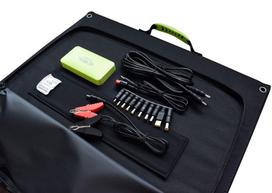 saules usb c - Power Plant Llc PB930661 Sulankstomas saulės įkroviklis 120W, 2xUSB, QC3.0, su adapteriais - 2 nuotrauka
