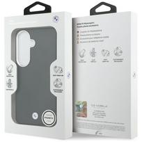 bmw zenkliukai - BMW Signature PU Leather Metal Logo Magnetic dėklas skirtas Samsung Galaxy S26 juodos spalvos - 2 nuotrauka