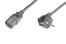c13 power kabelis - Assmann Cable Schuko / IEC C13 Black, 0.75 m - 2 nuotrauka