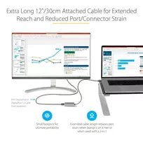 usb i com kabelis - StarTech USB C TO MDP ADAPTERIS 12IN KABELAS/. - 3 nuotrauka