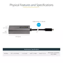 usb i com kabelis - StarTech USB C TO MDP ADAPTERIS 12IN KABELAS/. - 4 nuotrauka