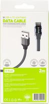 lightning usb a laidas - D-Fruit cable USB-A - Lightning 2m, grey (DF121) | 50495 - 3 nuotrauka