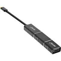 vga hdmi adapteris - Adapteris USB InLine InLine Universali Karta Graficzna do laptopa na USB-C - DisplayPort HDMI VGA - 4K - juoda - 3 nuotrauka